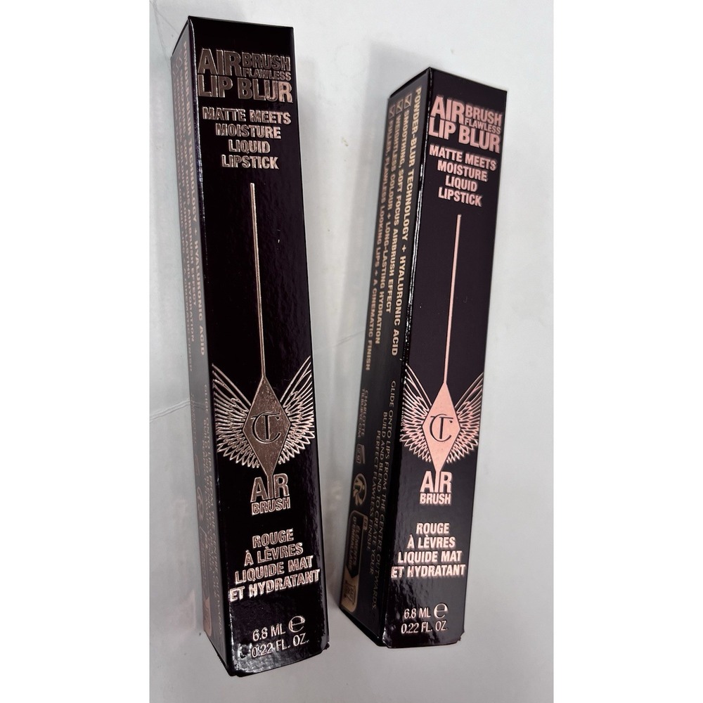 2 - Charlotte Tilbury Airbrush Flawless Lip Blur Matte Lipstick Nude Blur NIB